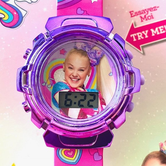 🆕 JOJO SIWA ~ FLASHING COLOURS LCD DIGITAL WRIST WATCH ~ Nickelodeon - Picture 3 of 9